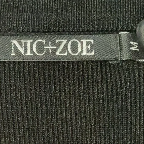 NWT black wrap sweater dress Nic + Zoe, size Medium - Picture 9 of 12